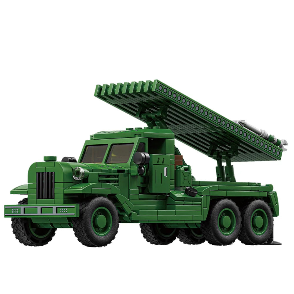World War 2 WW2 Army Military Soldiers SWAT Half Tracked Armor Vehicle Trailer Assemble Building Blocks Bricks Children's Toys