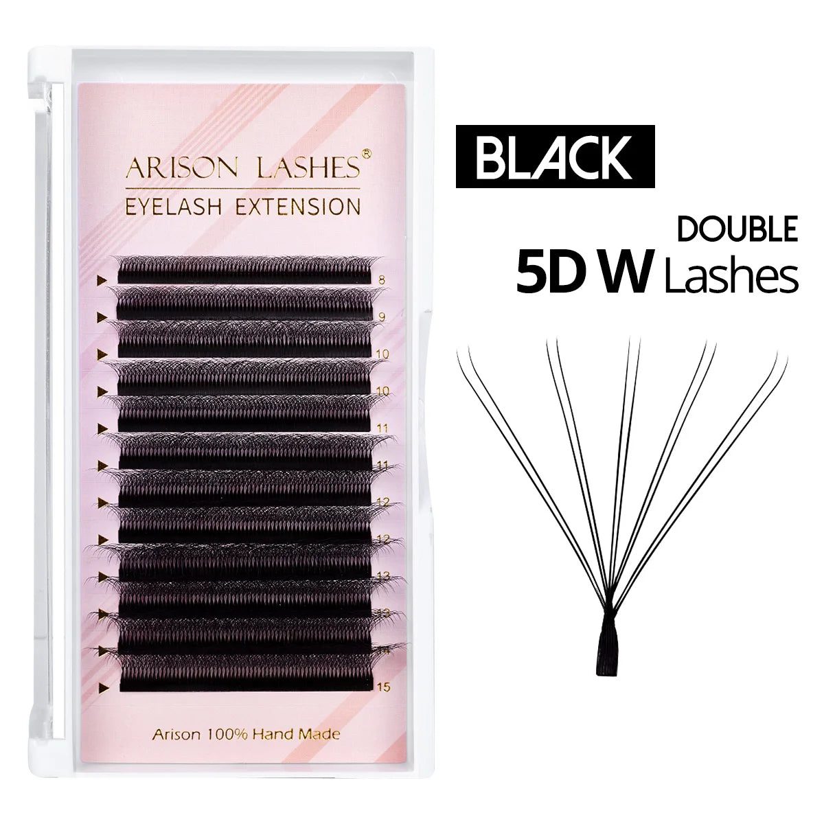 ARISON 3D/4D/5D/6D W-Shape Eyelashes Extension Premade Volume Fans YY-shape Lashes Faux Mink Soft Easy Faning Natural Lash