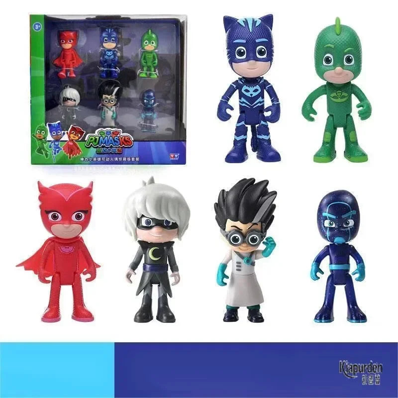 PJ Mask Toy Set Anime Figure Action Figure Catboy Owlette Style PVC Statue Collection Model Kid Doll Presents for The Children