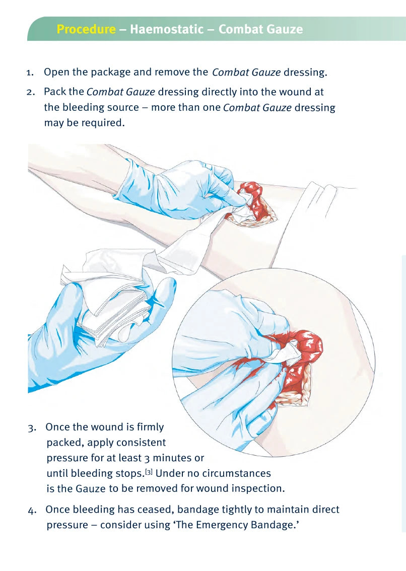 First Aid Compressed Sterile Gauze,Emergency Medical Dressing, Hemostatic Control Bandage Vacuum Packaging Gauze Roll Z-Folded