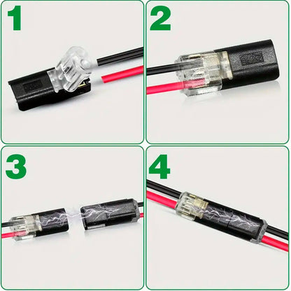 20-100P Double Wire Plug-in Connectors with Locking Buckle Car Wire 2 Way Terminal Block Waterproof Quick Connector Cable Clamps