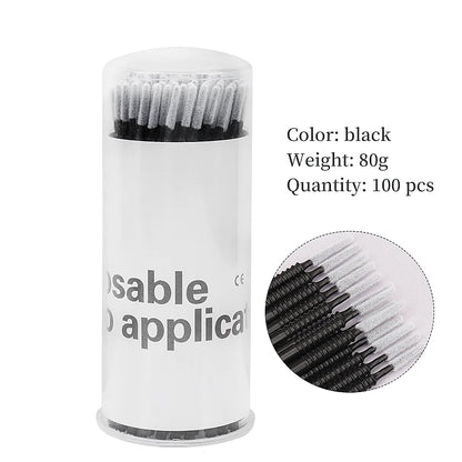 100 Pcs Disposable Spiral Handle Microbrush Mascara Wands Micro Brush Applicator Lashes Brushes Eyelash Extension Makeup Tools