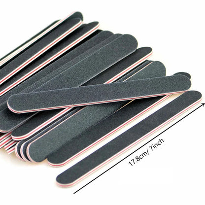 5Pcs Emery Board Nail Files, Straight Sandpaper Files for Nail Art DIY Manicure