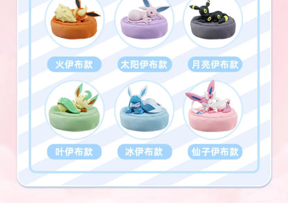 New Genuine Eevee Sleeping Position Series Mystery Box Vaporeon Anime Figurines Sylveon Espeon Umbreon Merchandise  Gift Toy