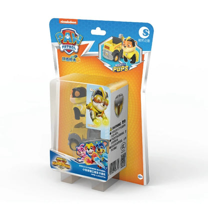 Genuine Paw Patrol Vehicle Chase Skye Marshall Pull Back Cars Playset Building Blocks Ryder Figure Children Toys Birthday Gifts