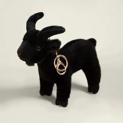 Hot Sale Lifelike Goat Pendant Plush Toys Soft Stuffed Standing Goat Toys Cute Mini Animal Pendant Cool Keyring Bags Decor
