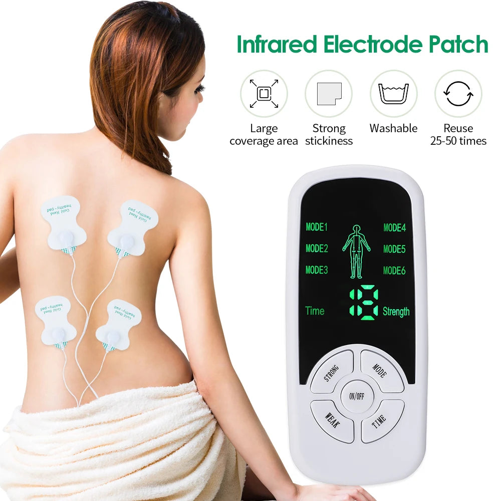 HOMEFISH Muscle Therapy Stimulator 6 Modes Tens Unit Machine Meridian Physiotherapy Pulse Abdominal Prostate Body Massager