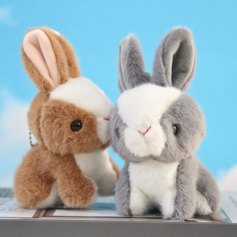 Imitation Rabbit Plush Pendant Lovely White  Doll Key Chain  Backpack  Gift Girl Cute  Keychain