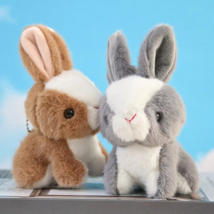 Imitation Rabbit Plush Pendant Lovely White  Doll Key Chain  Backpack  Gift Girl Cute  Keychain