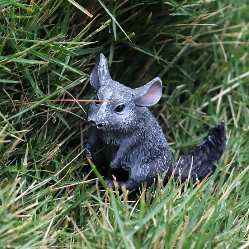 Oenux Wild Animals Simulation Rodent Marmot Mouse Model Squirrel Rat Chinchilla Action Figure Figurine Collection Cute Kid Toy
