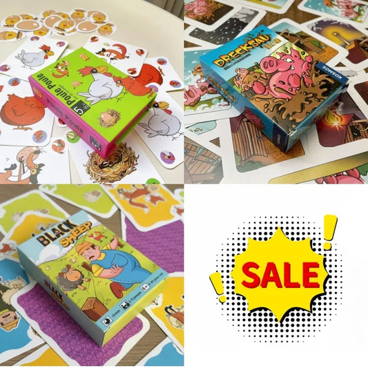 Hot Chicken Chiu Chiu Board Game Drecksau Dirty Pig Black Sheep Piou Piou Party Game Cards Intellectual Toy Kid Gift