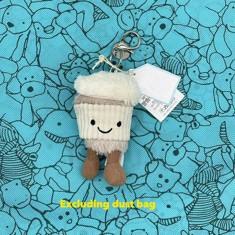 Hot tea bag Jc Cute Plush Toy label cute girl bag charm plush toy keychain Kawaii plush toy Limited New Gift bag