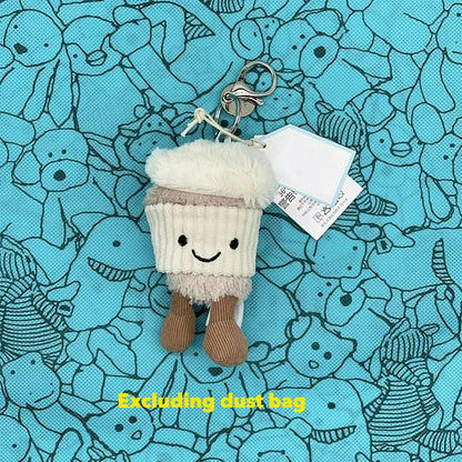 Hot tea bag Jc Cute Plush Toy label cute girl bag charm plush toy keychain Kawaii plush toy Limited New Gift bag