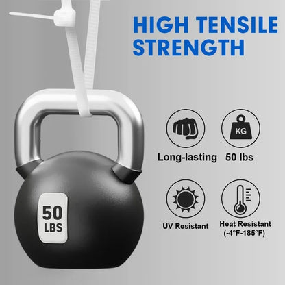 1000/100Pcs Plastic Nylon Cable Ties Self-locking Cord Ties Straps Adjustable Cables Fastening Loop Home Office Wire Zip Ties