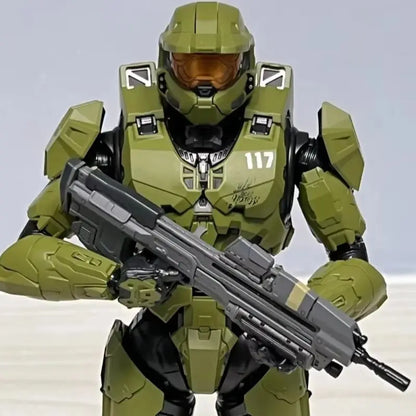 Game 18CM RE:EDIT Reach 1/12 SCALE MASTER CHIEF MJOLNIR MARK V1 Articulated Action Figurine Collectible Ornaments Cool Boys Gift