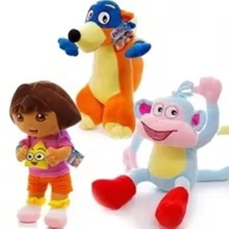 Hot Sale 25cm Genuine Love Adventure of Dora Monkey Boots Swiper Plush Toys Stuffed Soft Anime Dolls for Kids Birthday Gifts