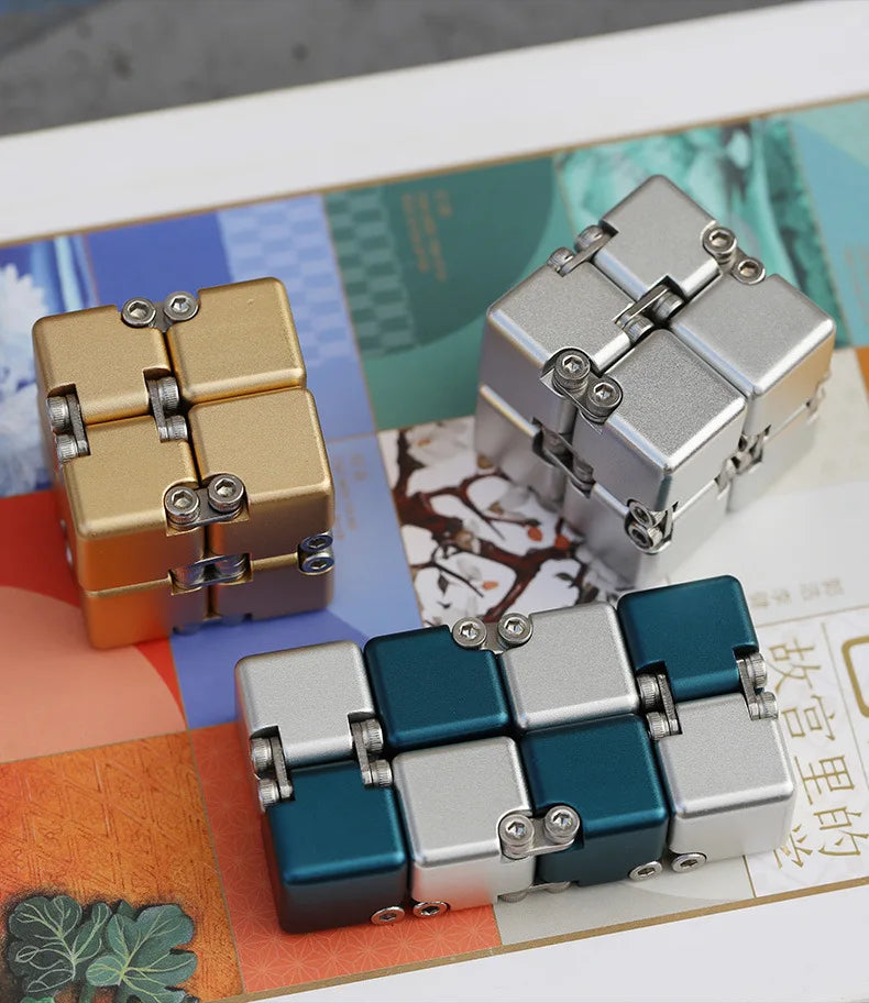 Fashion Metal Infinite Magic Cube New Unique Upgraded Disassembled Assembled Developing Intelligence Decompression Toy