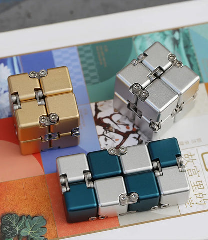 Fashion Metal Infinite Magic Cube New Unique Upgraded Disassembled Assembled Developing Intelligence Decompression Toy