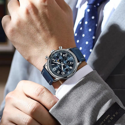 POEDAGAR Luxury Sports Men Watch Waterproof Luminous Leather Quartz Man Wristwatch Chronograph Date Military Men's Watches Reloj