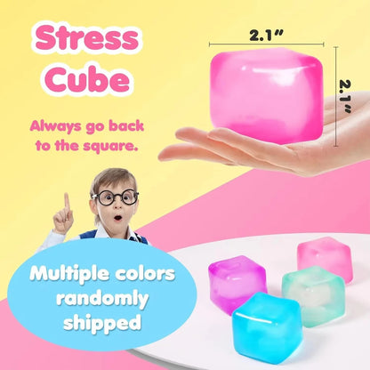 High Density Gel Ice Cube Toy Square Decompression Vent Squishy Stress Ball Squeeze Toys Stress Relief Sensory Toy Squeeze Toys