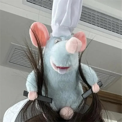 Disney Ratatouille Hairband New Cartoon Plush Doll Headband French Wide-brimmed Hairpin Photo Headdress Creativity Girl Gifts