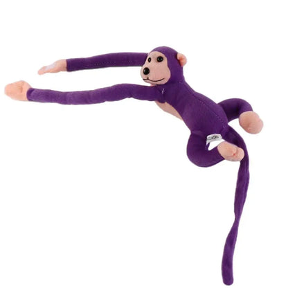 60CM Long Arm Monkey Plush Toy Anti-collision Banana Monkey Curtain Strap Monkey Doll Stuffed Toy Birthday Wedding Party Decor