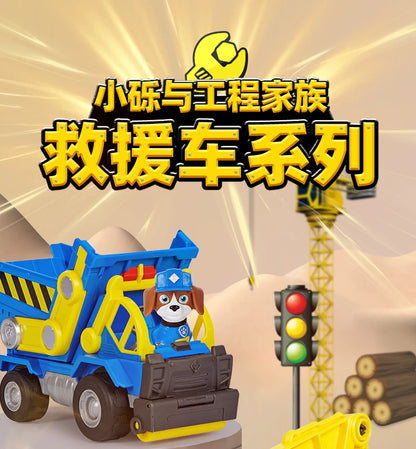 100% Genuine Paw Patrol Rubble & Crew Toy Wheeler Mix Charger Action Figure Doll with Collectible Figures Kids Toy Birthday Gift