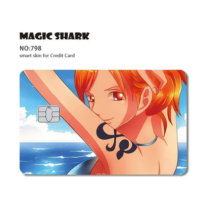 Magic Shark Wanted Anime 3M PVC Matte No Fade Skin Cover Sticker for Metro Debit Credit Card