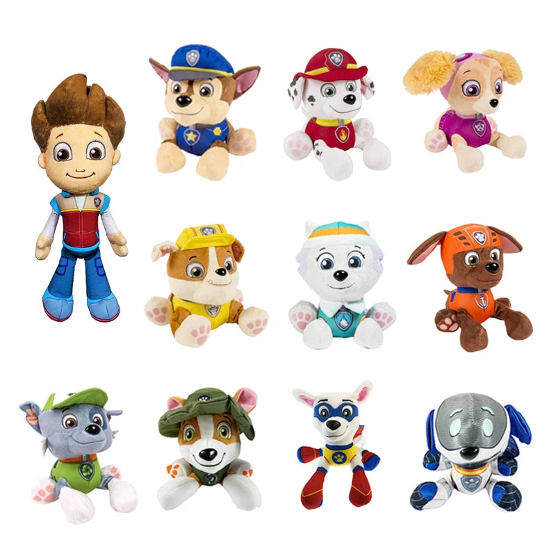 Paw Patrol Plush Toy Action Figure Ryder Marshal Zuma Everest Cartoon Model Plush Toy Children's Birthday Party Gift