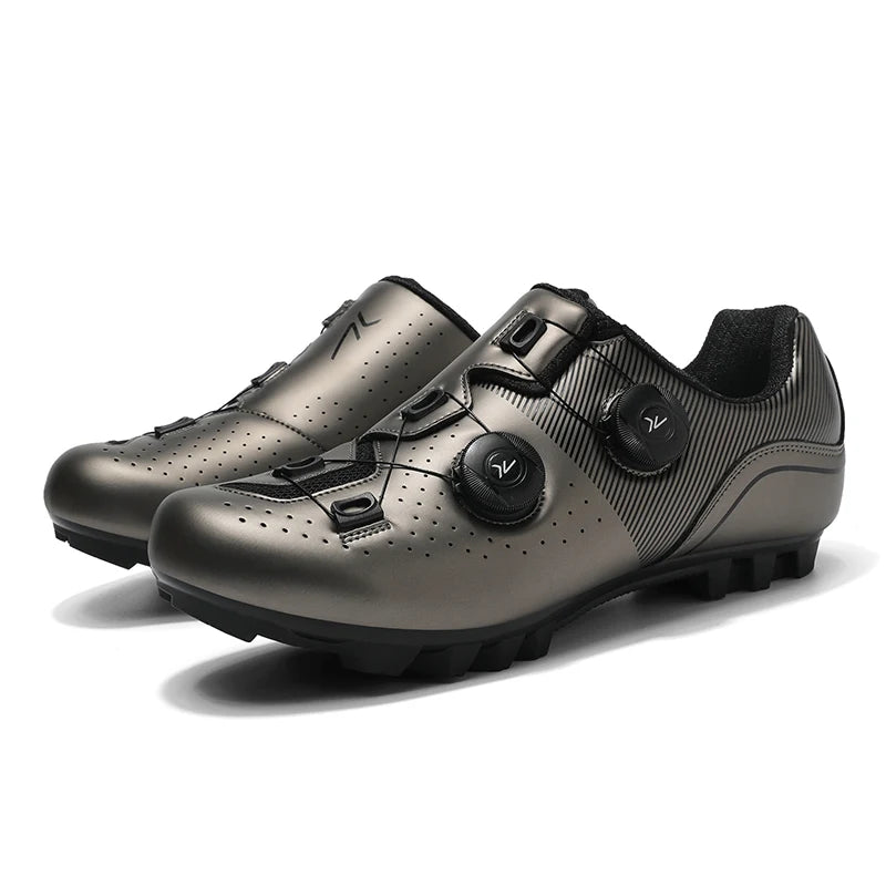 2026 MTB Cycling Sneaker Men A5 Leather Self-Locking Cleat Spd Road Bike Shoes Women Flat Trail Train Mountain Bicycle Shoes