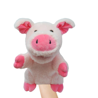 Cartoon Animal Hand Puppet Parent-child Game Doll Husky Fox Bear Dog Pig Tiger Lion  Appease Toys Birthday Gifts For Children ﻿