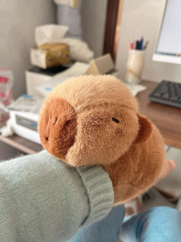 Lovely Capybara Animal Slap Snap Wrap Wristband Bracelet Plush Stuffed Animal Kawaii Capybara Hand Ring Wristband Kid Funny Toys