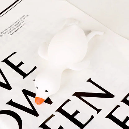Maltose Colorful Aurora Duck Squeeze Toy Soft Cute Animal Stress Relief Decompression Stretch Toy for Adults And Children Gift