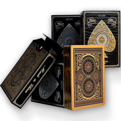 Premium Gold Edge Silver Edge Playing Cards PVC Plastic Waterproof Durable Poker Cards Large Character Deck of Cards for Parties