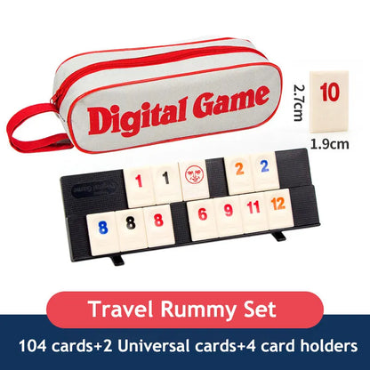 Travel Rummy, Mahjong, Rummybrix, Number Game Cards - Adult Leisure Party Board Game Travel Game