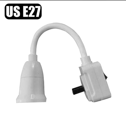 Direct Plug-in Rotary Lamp Head E27 Socket Lamp Converter with Switch EU US Plug Lamp Holder LED Table Lamp Led Base Lamp Base ﻿