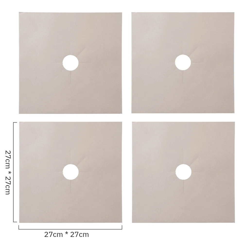 8/4/1pcs Stove Protector Cover Liner Gas Stove Protector Stove Stovetop Burner Protector Kitchen Accessories Mat Cooker 27cm