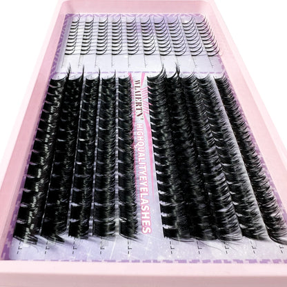 Lash Extensions Kit Spikes Lash Individuals 3D Volume Eyelash Clusters D-Curly Lash Clusters Kit 10-16MM DIY Eyelash Extensions