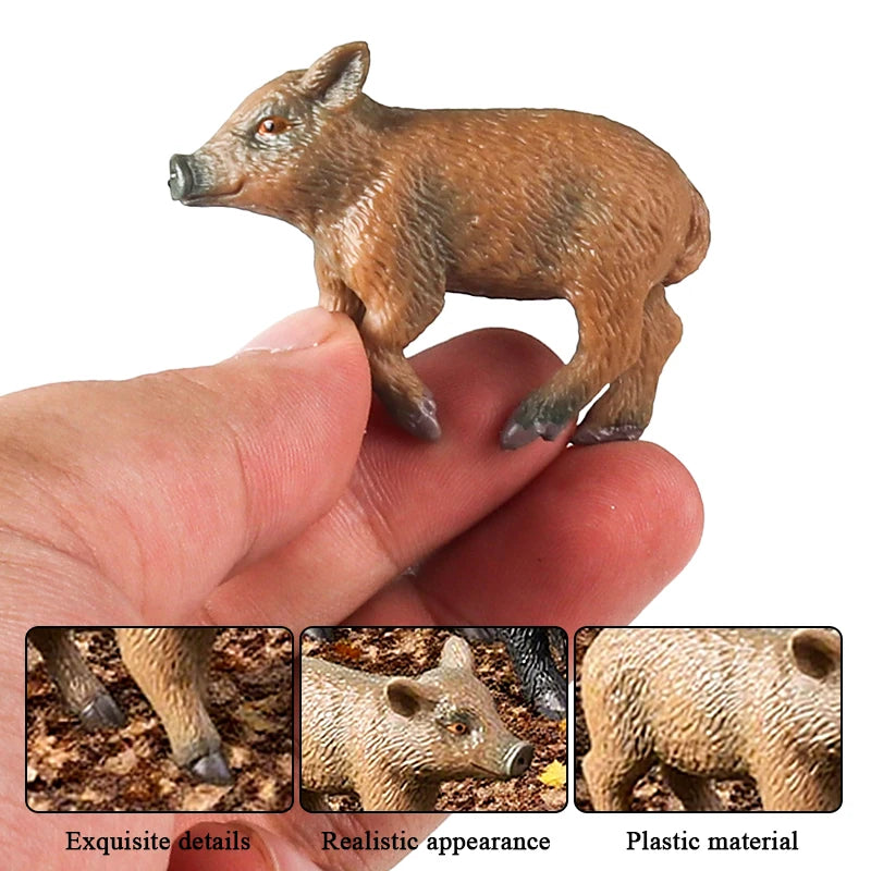 Oenux Wild boar Tapirus Indicus Porcupine Animals Simulation Model Action Figures Figurine Educational Collection Kids Toy Gift