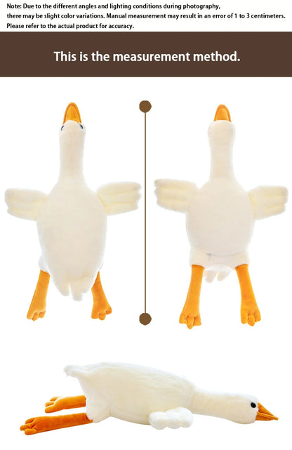 130/160/190cm Large White Goose Fur-Retriever Soft Toy Children's Girls' Gift Cute Doll Sleeping Pillow Large-sized Doll