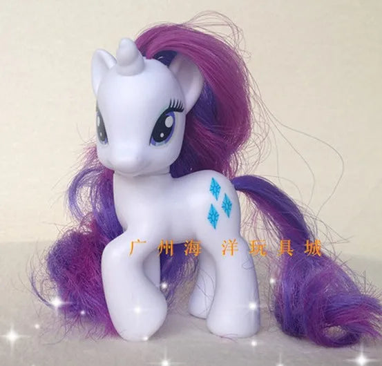 Genuine Hasbro My Little Pony Anime Figures Classic Twilight Luna Princesses Rarity Ornaments 8cm Collection Pony Toy Gifts