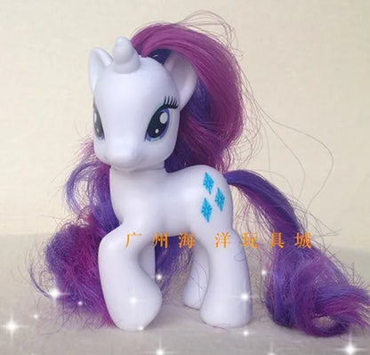 Genuine Hasbro My Little Pony Anime Figures Classic Twilight Luna Princesses Rarity Ornaments 8cm Collection Pony Toy Gifts