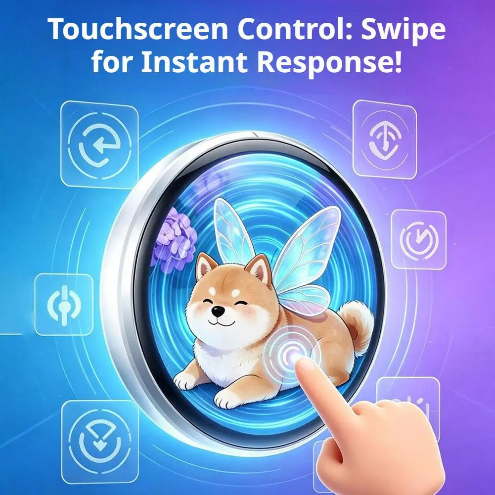 Anime Digital Badge, Anime Style Digital Pin with Photo, Video Display, HD Touchscreen E-Badge, for Party, Cosplay, Fandoms