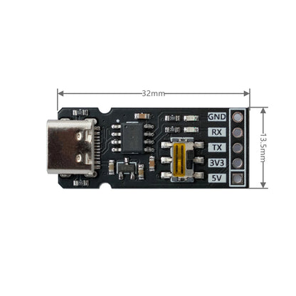 CH340N TYPE-C USB To UART TTL / USB TO Serial Port Communication Module 3.3V 5V Level RX/TX Download Debugging Tools Brush Line