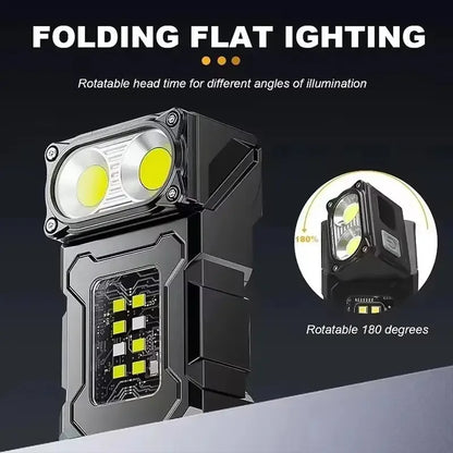 Tactical Portable Work Light EDC Flashlight Tool Mini LED Flashlight Outdoor Camping Hiking Tool MOLLE Flash Light Rechargeable