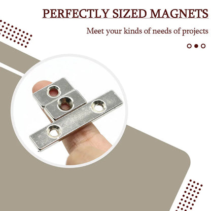 Powerful Block Magnet With holes Super Strong Refrigerator Magnets Cabinet Door Magnet Used for Office Whiteboards, DIY
