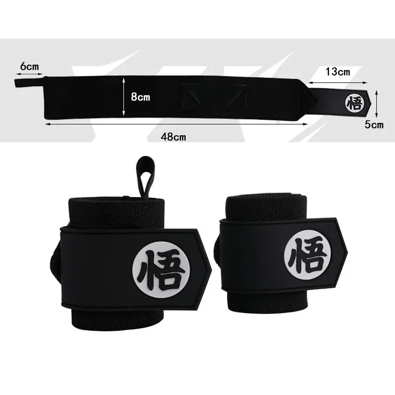 1 Pair Gym Sports Weight Lifting Wrist Wraps Wristband Support Brace Heavy Duty Training Lifting Straps Protector Powerlifting