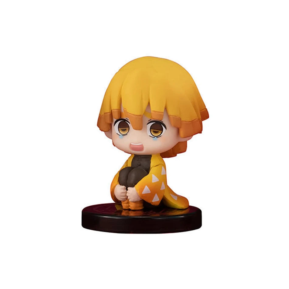 5-15pcs Q Version Demon Slayer Sitting Ghost Doll Tanjiro Nidouzi Inosuke Zenizu  Toy  Figural PVC Model Gift
