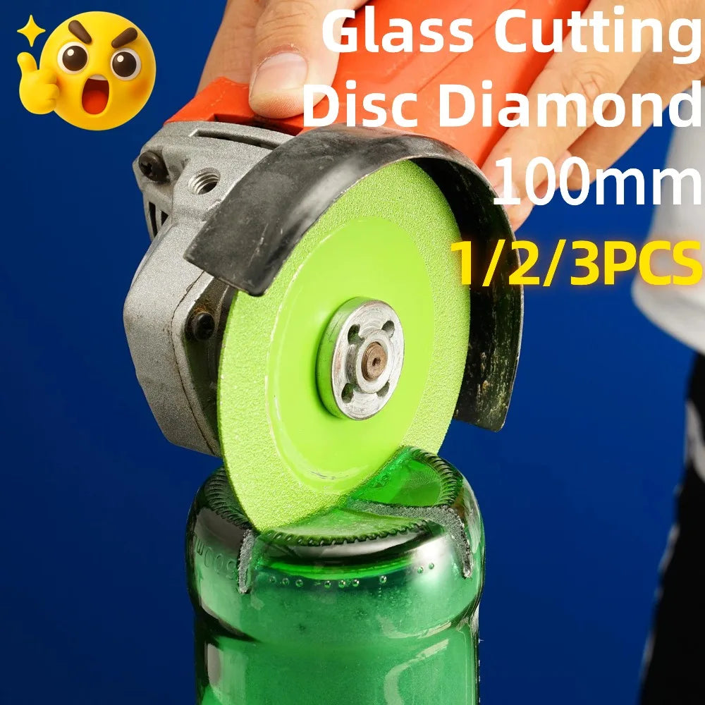 100mm Glass Cutting Disc Diamond Ultra-thin Saw Blade Diamond Jade Wine Bottle Ceramic Polish Angle Grinder Machine