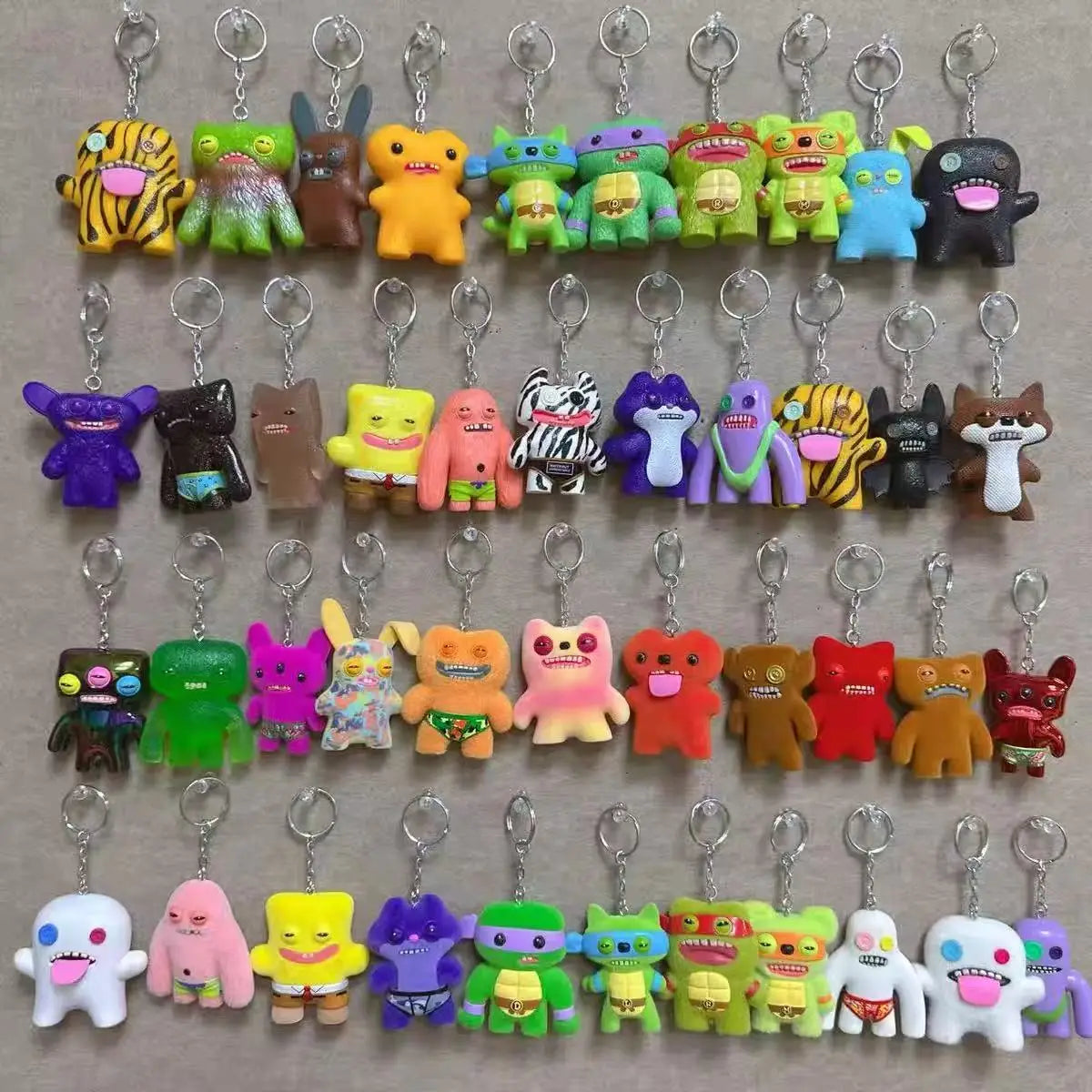 Original Fuggler Random Keychain Blind Box 2 Figure Ugly Funny Monster Tooth Wide Eyed Weirdo Collection Model Bag Pendant